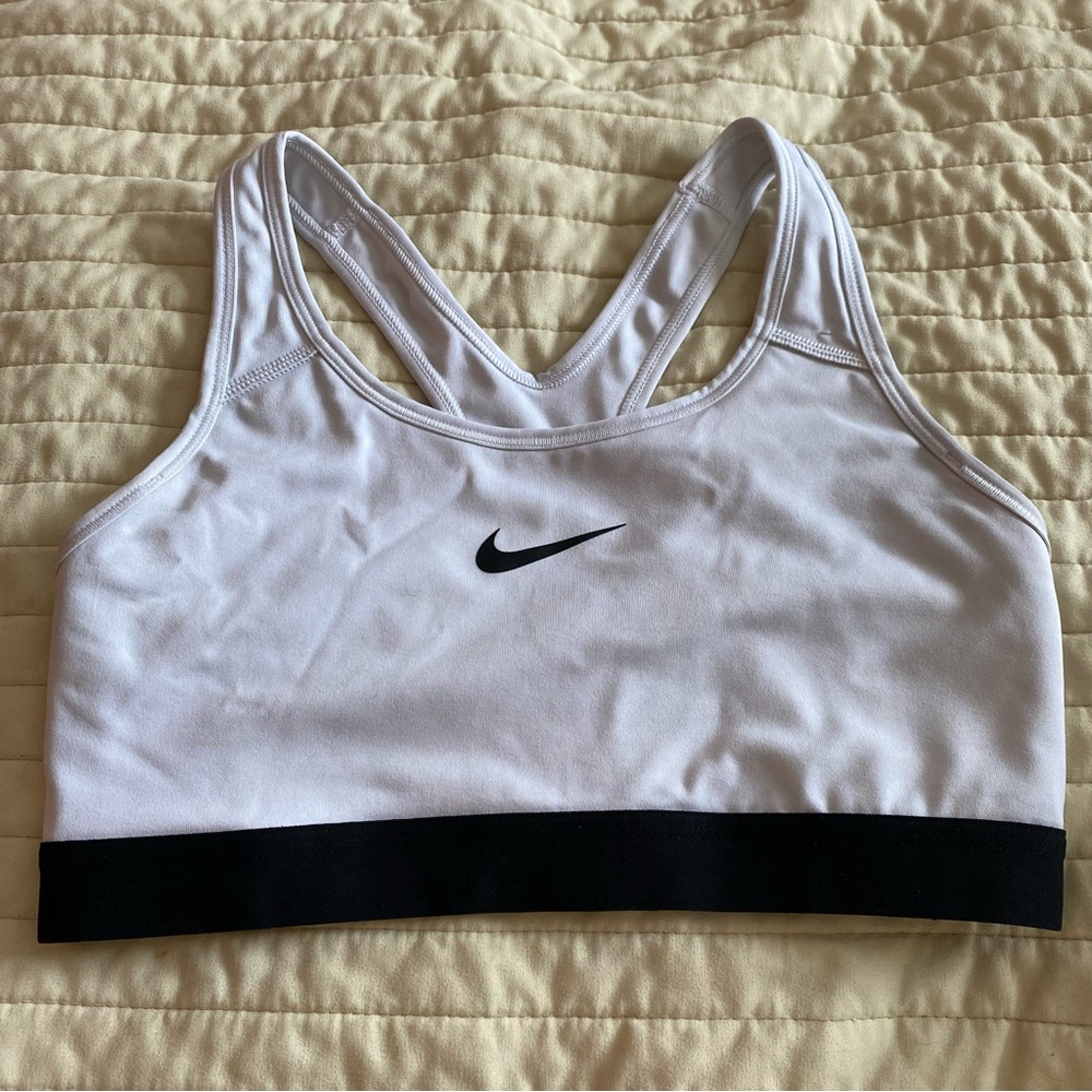 White Nike Dri-Fit Sports Bra
